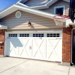 White Barn Style Garage Door