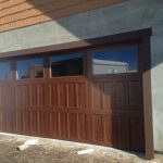 Wooden and Glass Garage Door Boise